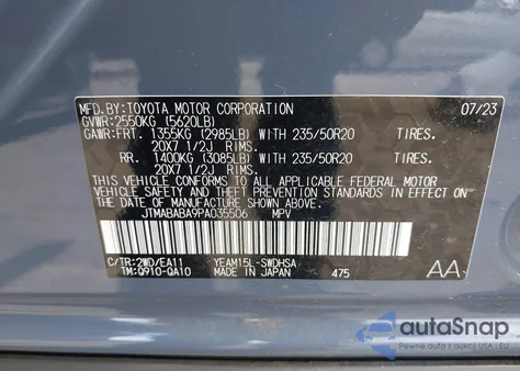 2023 Subaru Solterra Touring from USA, damaged, VIN JTMABABA9PA035506